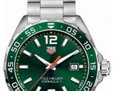  Shop Authentic Tag Heuer Formula 1 Quartz Green Dial Silver Steel Strap Watch for Men - WAZ1017.BA0842 - Luxxuri