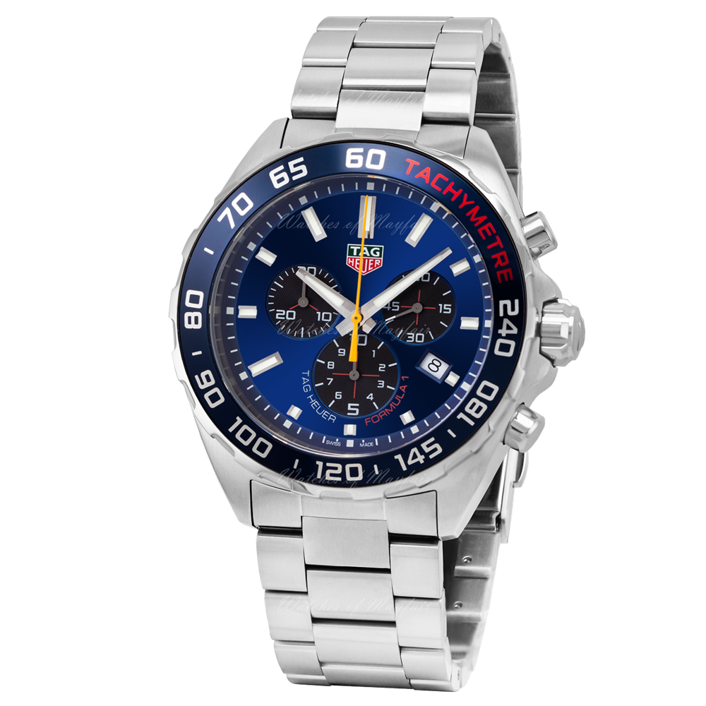  Shop Authentic Tag Heuer Formula 1 Red Bull Racing Chronograph Blue Dial Silver Steel Strap Watch for Men - CAZ101AK.BA0842 - Luxxuri