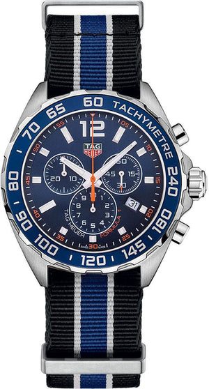  Shop Authentic Tag Heuer Formula 1 Chronograph Blue Dial Two Tone NATO Strap Watch for Men - CAZ1014.FC8197 - Luxxuri