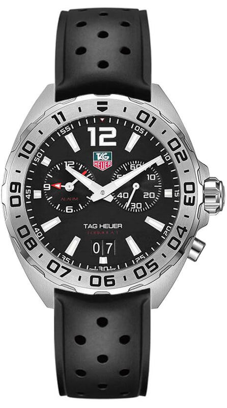  Shop Authentic Tag Heuer Formula 1 Alarm Quartz Black Dial Black Rubber Strap Watch for Men -  WAZ111A.FT8023 - Luxxuri