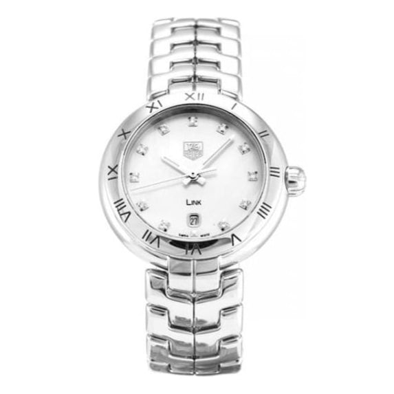  Shop Authentic Tag Heuer Link Diamonds Mother of Pearl Dial Silver Steel Strap Watch for Women -  WAT1417.BA0954 - Luxxuri