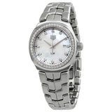  Shop Authentic Tag Heuer Link Quartz Diamonds Mother of Pearl Dial Silver Steel Strap Watch for Women - WBC1316.BA0600 - Luxxuri