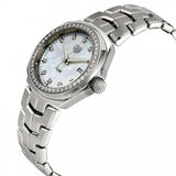  Shop Authentic Tag Heuer Link Quartz Diamonds Mother of Pearl Dial Silver Steel Strap Watch for Women - WBC1316.BA0600 - Luxxuri