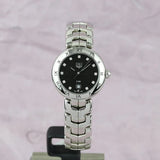 Shop Authentic Tag Heuer Link Quartz Diamonds Black Dial Silver Steel Strap Watch for Women - WAT1410.BA0954 - Luxxuri