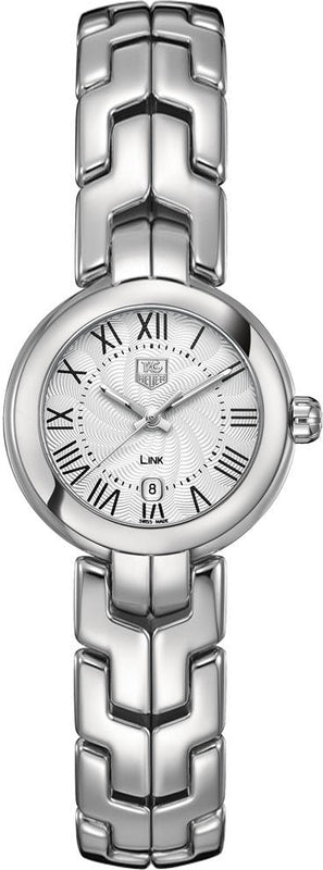  Shop Authentic Tag Heuer Link Roman Numeral Silver Dial Silver Steel Strap Watch for Women - WAT1416.BA0954 - Luxxuri
