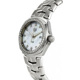  Shop Authentic Tag Heuer Link Quartz Diamonds Mother of Pearl Dial Silver Steel Strap Watch for Women - WBC1316.BA0600 - Luxxuri