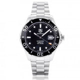  Shop Authentic Tag Heuer Aquaracer Automatic Caliber 5 Black Dial Silver Steel Strap Watch for Men - WAN2110.BA0822 - Luxxuri