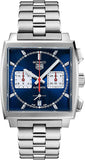  Shop Authentic Tag Heuer Monaco Automatic Chronograph Blue Dial Silver Steel Strap Watch for Men - CBL2111.BA0644 - Luxxuri
