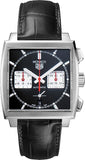  Shop Authentic Tag Heuer Monaco Automatic Chronograph Black Dial Black Leather Strap Watch for Men - CBL2113.FC6177 - Luxxuri