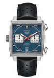  Shop Authentic Tag Heuer Monaco Automatic Chronograph Blue Dial Black Leather Strap Watch for Men - CAW211P.FC6356 - Luxxuri