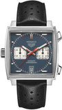  Shop Authentic Tag Heuer Monaco Automatic Chronograph Blue Dial Black Leather Strap Watch for Men - CAW211P.FC6356 - Luxxuri