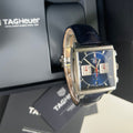  Shop Authentic Tag Heuer Monaco Automatic Chronograph Blue Dial Blue Leather Strap Watch for Men - CBL2111.FC6453 - Luxxuri