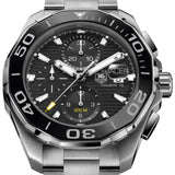  Shop Authentic Tag Heuer Aquaracer Calibre 16 Day-Date Black Dial Silver Steel Strap Watch for Men - CAY211A.BA0927 - Luxxuri