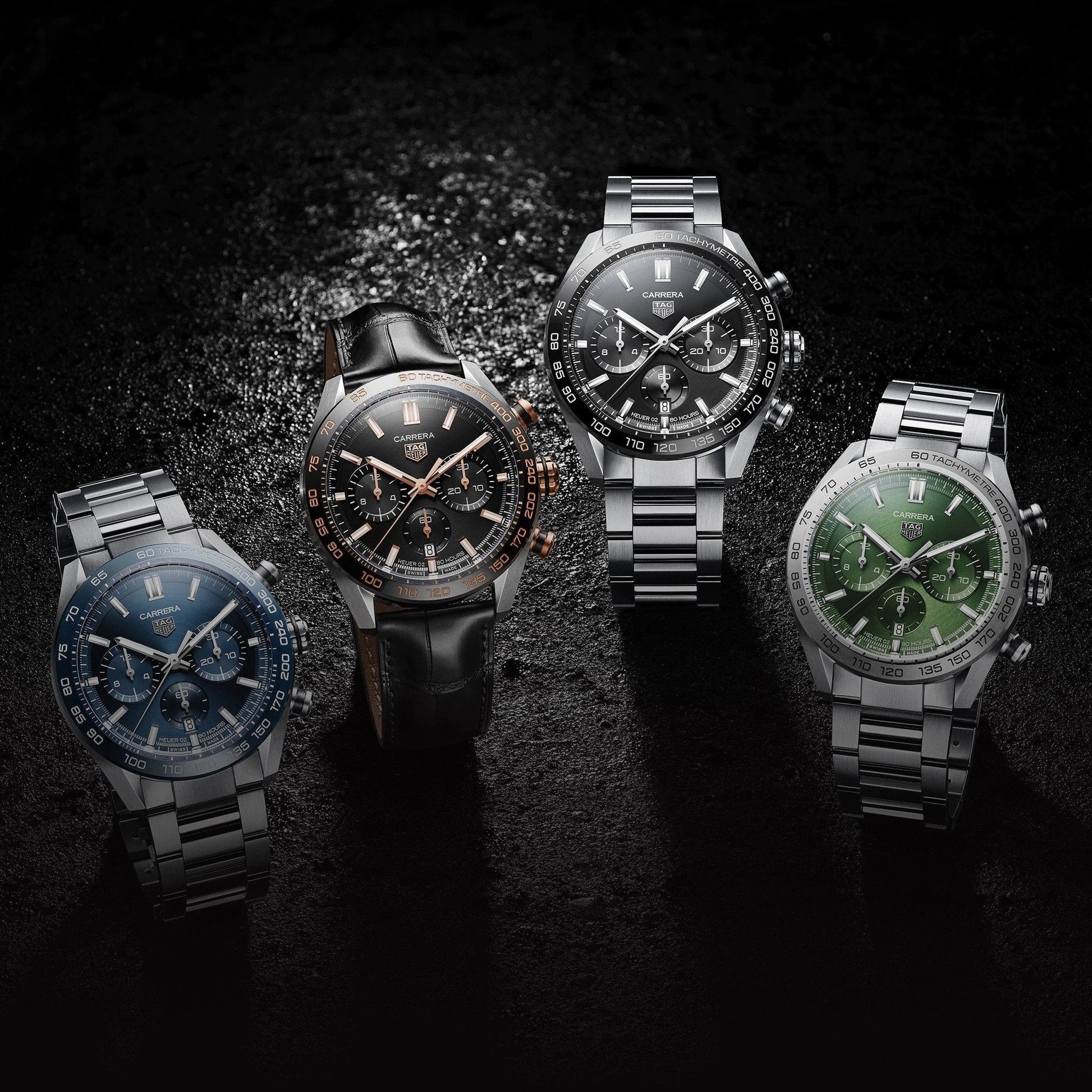  Shop Authentic Tag Heuer Carrera Automatic Chronograph Black Dial Silver Steel Strap Watch for Men - CBN2A1B.BA0643 - Luxxuri