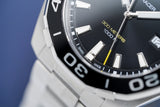  Shop Authentic Tag Heuer Aquaracer Quartz Black Dial Silver Steel Strap Watch for Men - WAY101A.BA0746 - Luxxuri