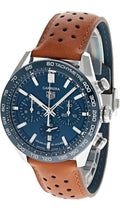  Shop Authentic Tag Heuer Carrera Automatic Chronograph Blue Dial Brown Leather Strap Watch for Men - CBN2A1A.FC6537 - Luxxuri