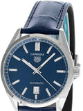  Shop Authentic Tag Heuer Carrera Date Blue Dial Blue Leather Strap Watch for Men - WBN2112.FC6504 - Luxxuri