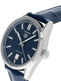  Shop Authentic Tag Heuer Carrera Date Blue Dial Blue Leather Strap Watch for Men - WBN2112.FC6504 - Luxxuri