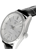  Shop Authentic Tag Heuer Carrera Date Silver Dial Black Leather Strap Watch for Men - WBN2111.FC6505 - Luxxuri