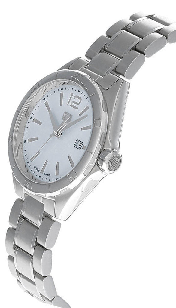  Shop Authentic Tag Heuer Formula 1 Quartz Mother of Pearl White Dial Silver Steel Strap Watch for Women - WBJ1418.BA0664 - Luxxuri