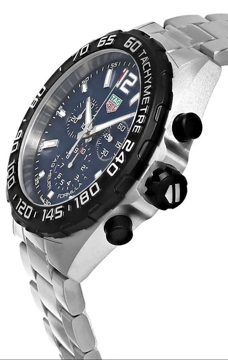 Tag Heuer Formula 1 Chronograph Blue Dial Silver Steel Strap Watch for Men - CAZ101AV.BA0842