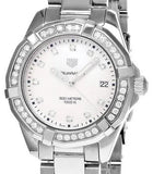  Shop Authentic Tag Heuer Aquaracer Diamonds Mother of Pearl White Dial Silver Steel Strap Watch for Women - WBD131C.BA0748 - Luxxuri