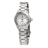  Shop Authentic Tag Heuer Aquaracer Quartz Mother of Pearl White Dial Silver Steel Strap Watch for Women - WBD1411.BA0741 - Luxxuri