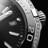 Shop Authentic Tag Heuer Aquaracer Quartz Diamonds Black Dial Two Tone Steel Strap Watch for Women - WAY131G.BA0913 - Luxxuri