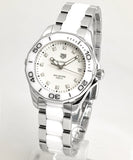  Shop Authentic Tag Heuer Aquaracer Diamonds White Dial Two Tone Steel Strap Watch for Women - WAY131D.BA0914 - Luxxuri