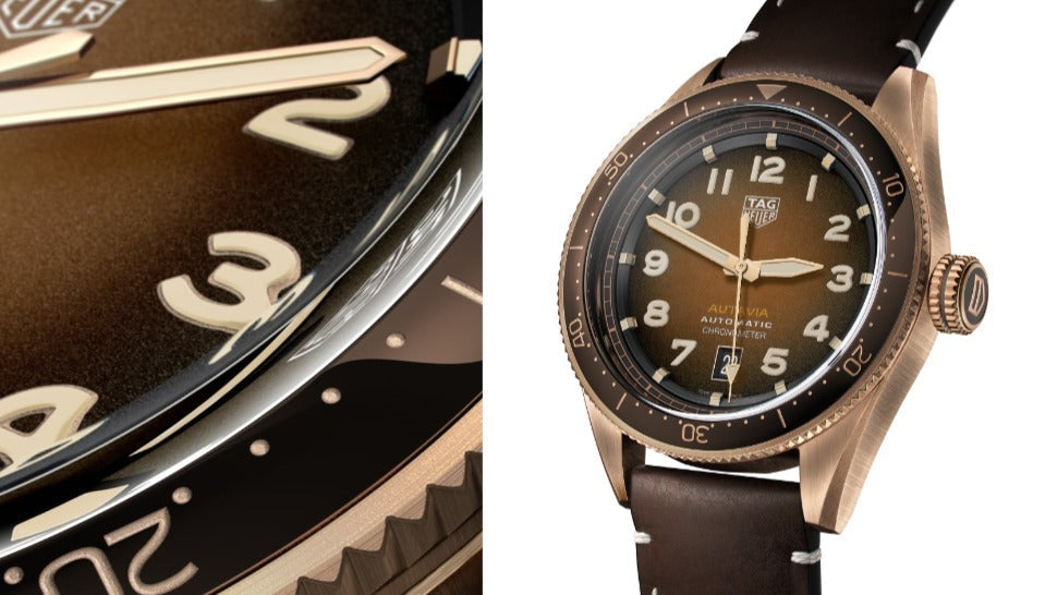  Shop Authentic Tag Heuer Autavia Brown Dial Brown Leather Strap Watch for Men - WBE5191.FC8276 - Luxxuri