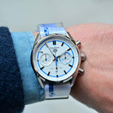  Shop Authentic Tag Heuer Carrera Porsche RS 2.7 Automatic Chronograph White Dial White Nylon Strap Watch for Men - CBN2016.EB0275 - Luxxuri