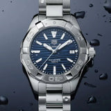  Shop Authentic Tag Heuer Aquaracer Blue Dial Silver Steel Strap Watch for Women - WBD131D.BA0748 - Luxxuri