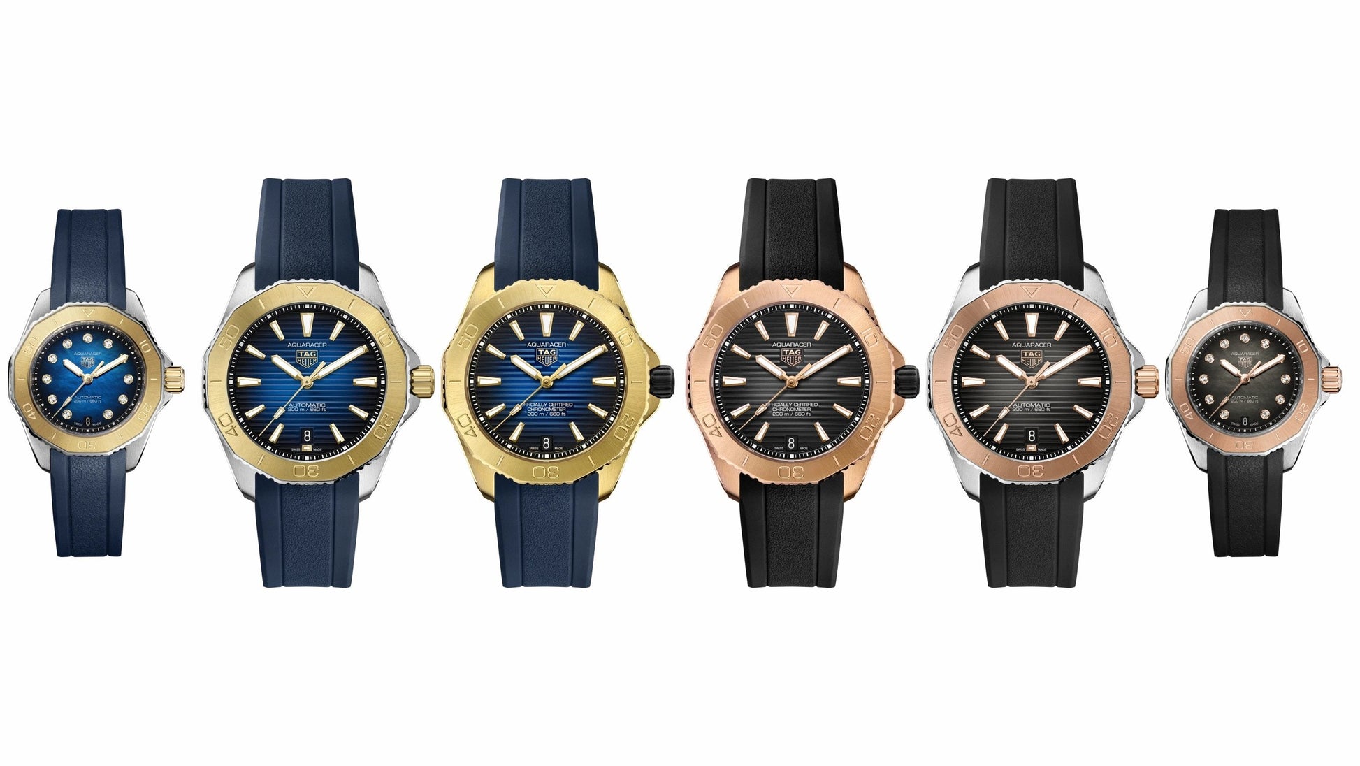  Shop Authentic Tag Heuer Aquaracer Professional 200 Automatic Diamonds Blue Dial Blue Rubber Strap Watch for Women - WBP2450.FT6215 - Luxxuri