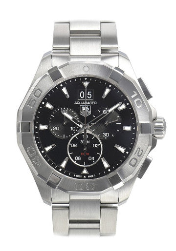  Shop Authentic Tag Heuer Aquaracer Chronograph Black Dial Silver Steel Strap Watch for Men - CAY1110.BA0927 - Luxxuri