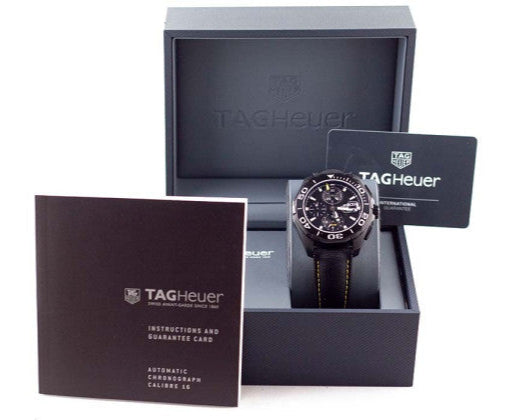  Shop Authentic Tag Heuer Aquaracer PVD Black Dial Watch for Men - CAY218A.FC6361 - Luxxuri