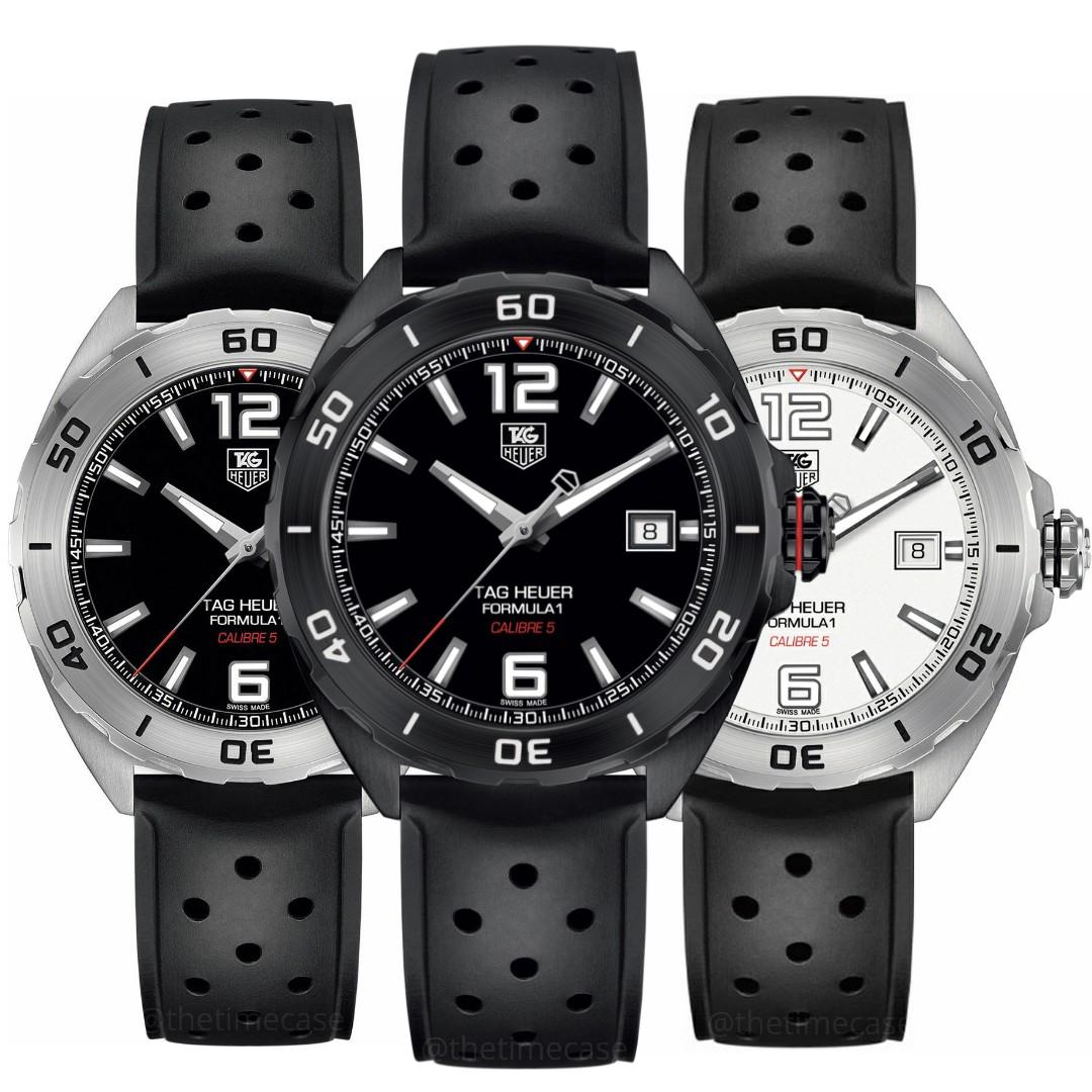 Tag Heuer Formula 1 Automatic Black Dial Black Rubber Strap Watch for Men - WAZ2113.FT8023