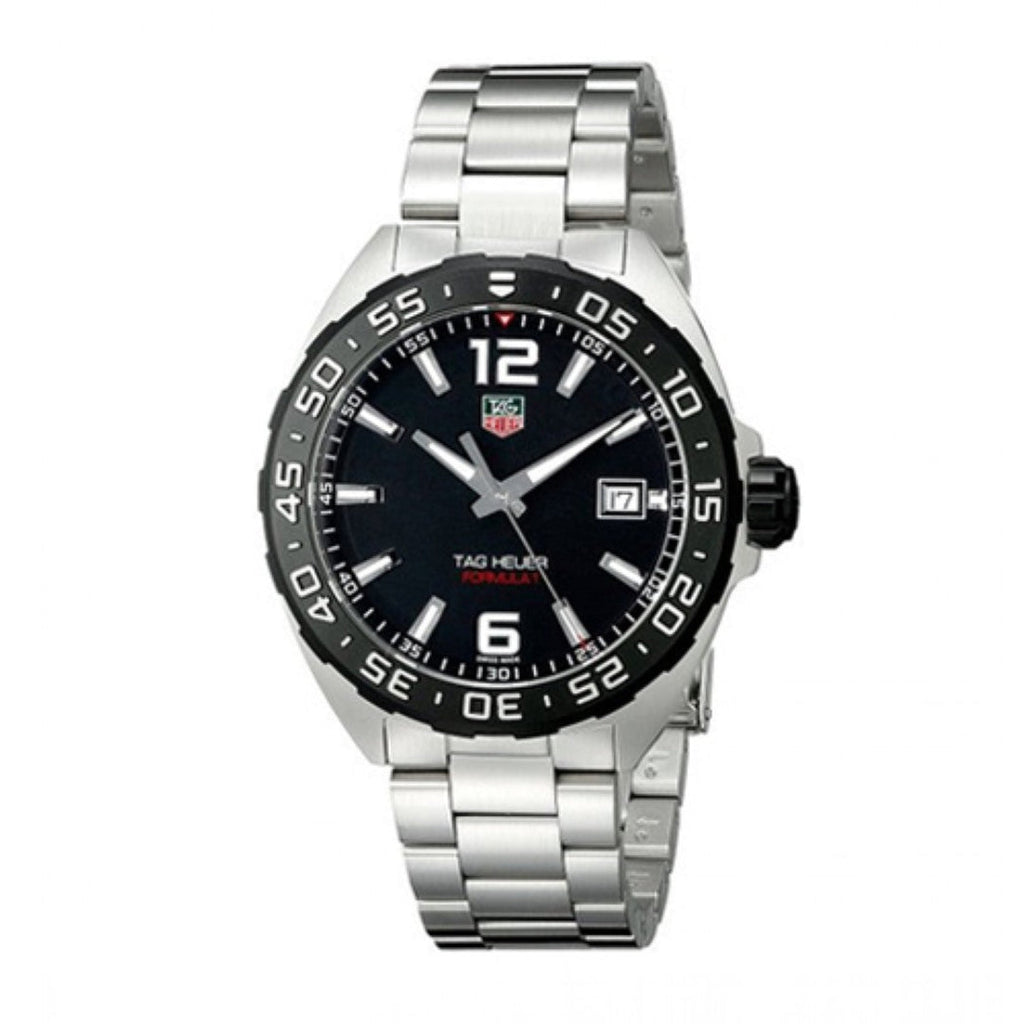  Shop Authentic Tag Heuer Formula 1 Quartz Black Dial Silver Steel Strap Watch for Men - WAZ1110.BA0875 - Luxxuri