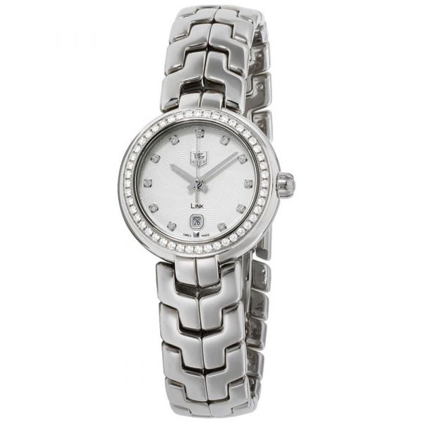  Shop Authentic Tag Heuer Link Diamonds Silver Dial Silver Steel Strap Watch for Women - WAT1414.BA0954 - Luxxuri