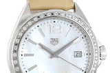  Shop Authentic Tag Heuer Formula 1 Quartz Diamonds Mother of Pearl Dial Beige Leather Strap Watch for Women - WBJ131A.FC8254 - Luxxuri