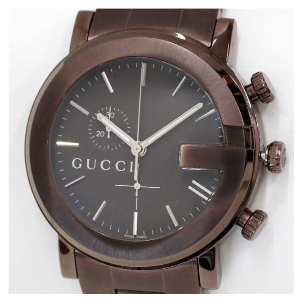  Shop Authentic Gucci G Chrono Brown Dial Brown Steel Strap Watch For Men - YA101341 - Luxxuri