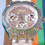  Shop Authentic Guess Glitz Pride Limited Edition White Dial White Rubber Strap Watch for Women - GW0407L4 - Luxxuri