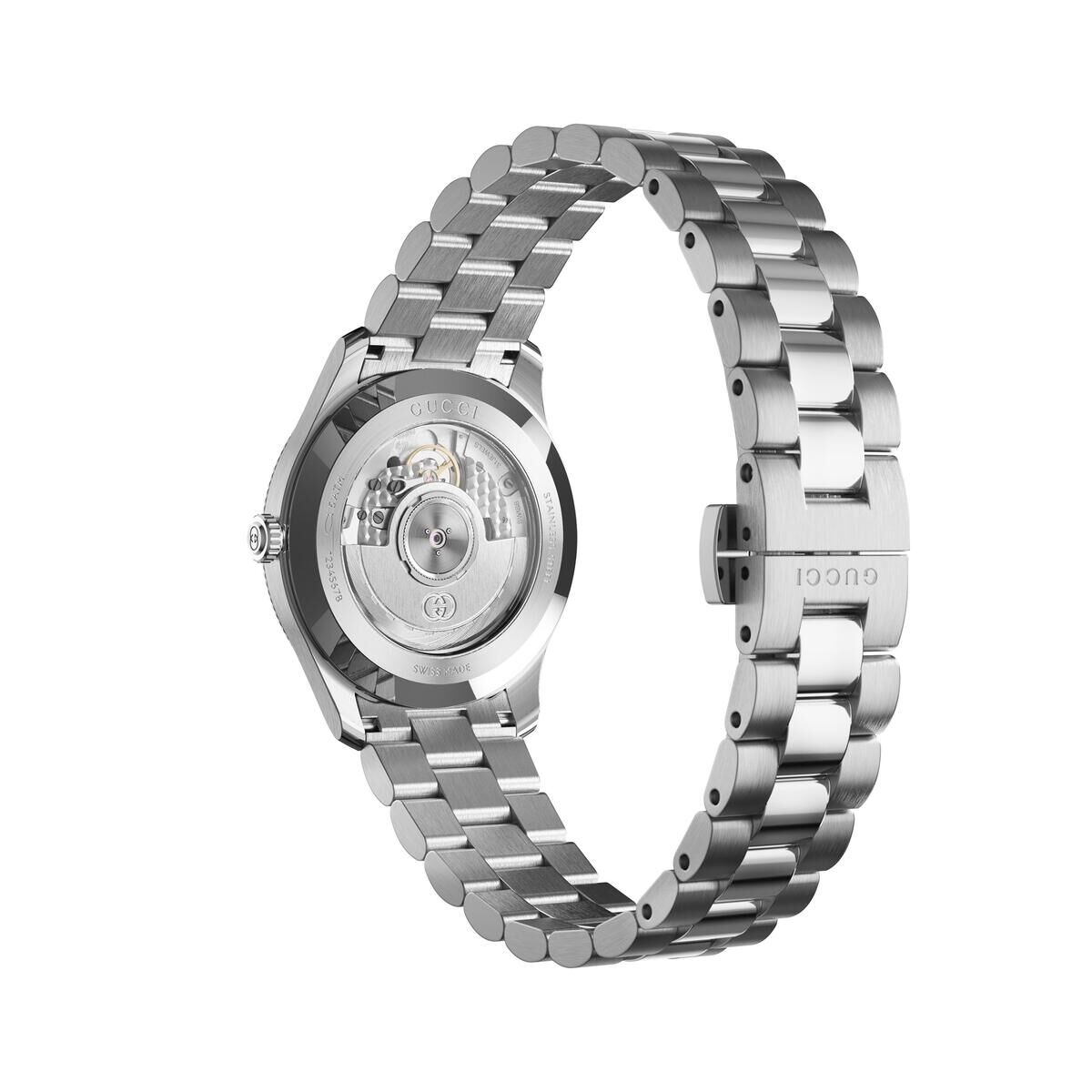  Shop Authentic Gucci G Timeless Diamonds White Dial Silver Steel Strap Watch for Women - YA1265064 - Luxxuri
