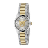  Shop Authentic Gucci G Timeless Quartz Diamonds Silver Dial Two Tone Steel Strap Watch For Women - YA1265016 - Luxxuri