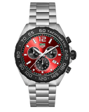  Shop Authentic Tag Heuer Formula 1 Chronograph Red Dial Silver Steel Strap Watch for Men - CAZ101AN.BA0842 - Luxxuri