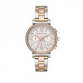 Michael Kors Sofie Chronograph White Dial Two Tone Steel Strap Watch For Women - MK6688