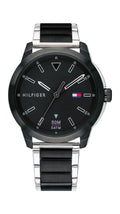  Shop Authentic Tommy Hilfiger Sneaker Quartz Black Dial Two Tone Steel Strap Watch for Men - 1791619 - Luxxuri