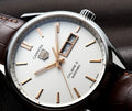  Shop Authentic Tag Heuer Carrera Calibre 5 Automatic White Dial Brown Leather Strap Watch for Men - WAR201D.FC6291 - Luxxuri