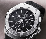  Shop Authentic Tag Heuer Aquaracer Chronograph Black Dial Black Rubber Strap Watch for Men - CAY1110.FT6041 - Luxxuri