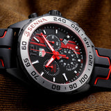  Shop Authentic Tag Heuer Formula 1 Ayrton Senna Limited Edition Black Dial Two Tone Rubber Strap Watch for Men - CAZ1019.FT8027 - Luxxuri