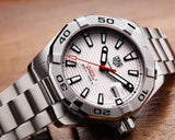  Shop Authentic Tag Heuer Aquaracer Automatic White Dial Silver Steel Strap Watch for Men - WBD2111.BA0928 - Luxxuri